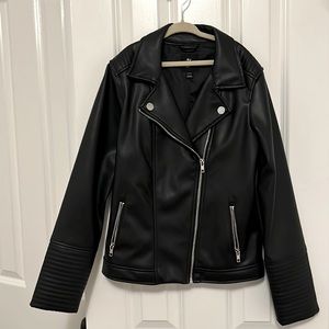 Art Class kids’ black faux vegan leather moto jacket S (10/12 kids)